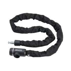 VEVOR Bike Chain Lock, 3.94 Ft Combination Bicycle Chain Lock with 3 Keys, Heavy Duty Anti-Theft High Security Bike Locks, Perfect for Bike