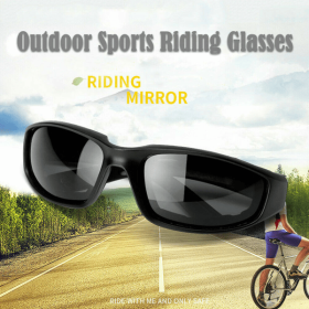 1 pairs Motorcycle Sports Biker Riding Glasses Wind Resistant Eye Protection Sports Goggles Cycling Glasses Sunglasses Grey Color(TK/TMEU for sel