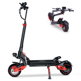 WHOSU Fast 1600W Electric Scooter for Adult, Max Speed 28mph, 30miles Range, 48V 18Ah, 10'' Off-road Tires,Foldable Commuter E-scooter