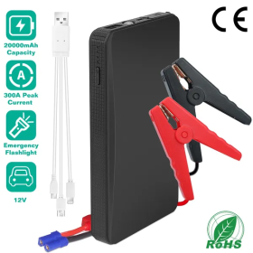 12V Car Jumper Starter 360A Peak 20000mAh Battery Charger Power Bank (Option: Black)