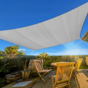 13'X20' Light Grey HDPE sunshade sail (Option: defaulttitle)